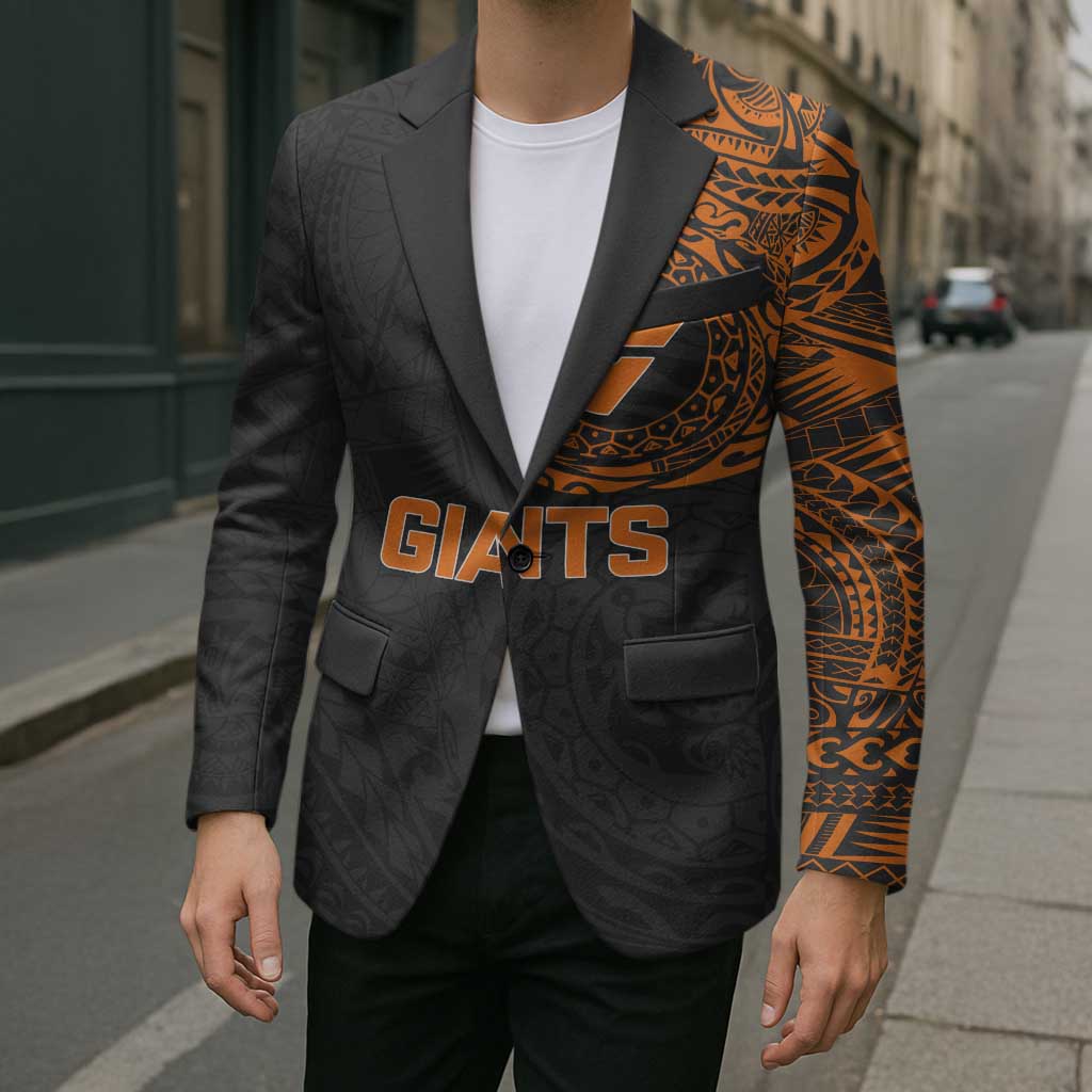 Personalized Giants Polynesian Blazer Tribal Chest and Sleeve Tattoo Heritage Warrior