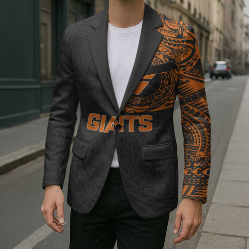 Personalized Giants Polynesian Blazer Tribal Chest and Sleeve Tattoo Heritage Warrior