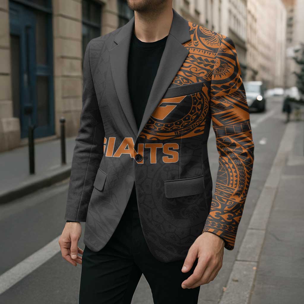 Personalized Giants Polynesian Blazer Tribal Chest and Sleeve Tattoo Heritage Warrior
