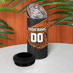 Personalized Giants Polynesian 4 in 1 Can Cooler Tumbler Tribal Chest and Sleeve Tattoo Heritage Warrior