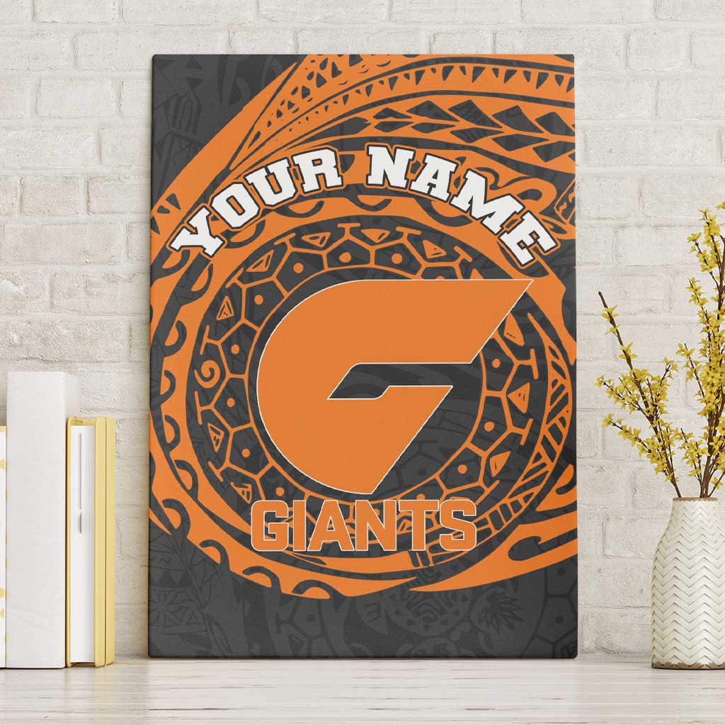 Personalized Giants Polynesian Canvas Wall Art Tribal Chest and Sleeve Tattoo Heritage Warrior