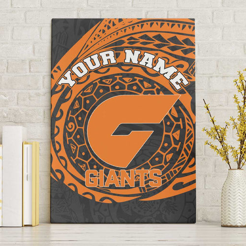 Personalized Giants Polynesian Canvas Wall Art Tribal Chest and Sleeve Tattoo Heritage Warrior
