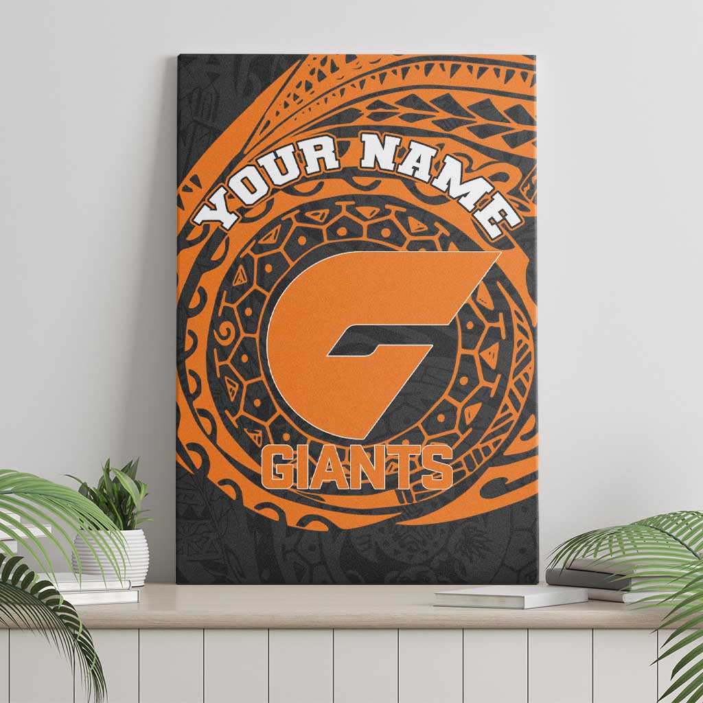 Personalized Giants Polynesian Canvas Wall Art Tribal Chest and Sleeve Tattoo Heritage Warrior