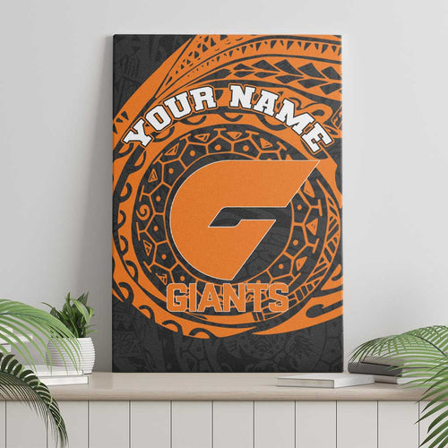 Personalized Giants Polynesian Canvas Wall Art Tribal Chest and Sleeve Tattoo Heritage Warrior