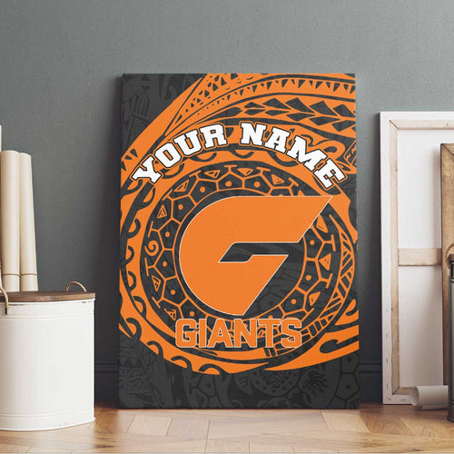 Personalized Giants Polynesian Canvas Wall Art Tribal Chest and Sleeve Tattoo Heritage Warrior