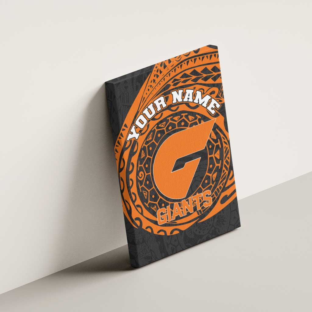 Personalized Giants Polynesian Canvas Wall Art Tribal Chest and Sleeve Tattoo Heritage Warrior