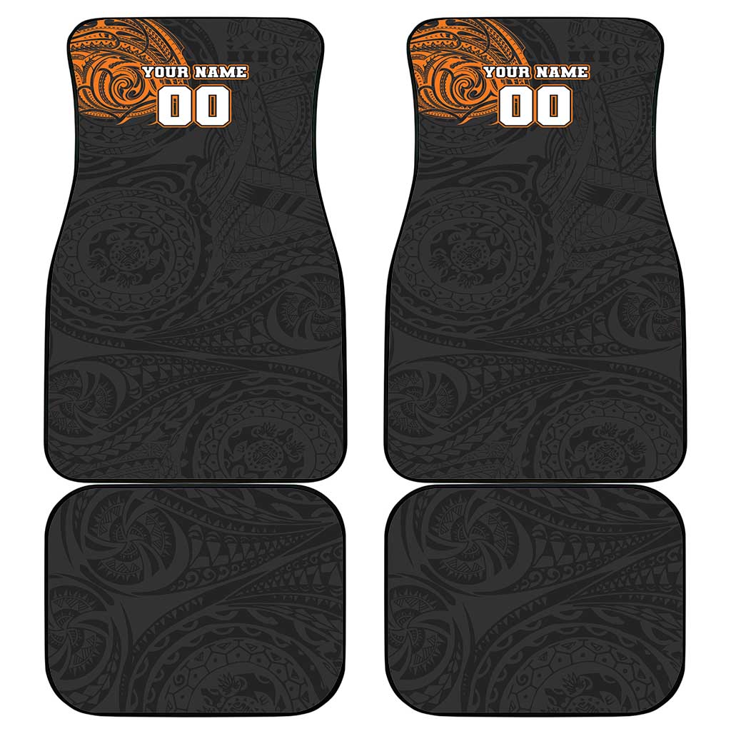 Personalized Giants Polynesian Car Mats Tribal Chest and Sleeve Tattoo Heritage Warrior