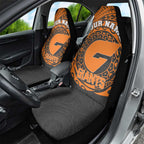 Personalized Giants Polynesian Car Seat Cover Tribal Chest and Sleeve Tattoo Heritage Warrior