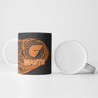 Personalized Giants Polynesian Ceramic Mug Tribal Chest and Sleeve Tattoo Heritage Warrior