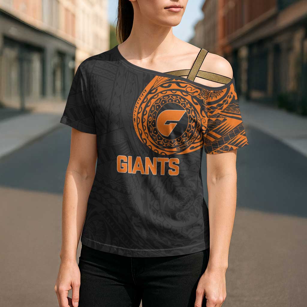 Personalized Giants Polynesian Cross Shoulder Shirt Tribal Chest and Sleeve Tattoo Heritage Warrior