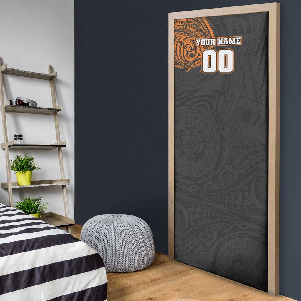 Personalized Giants Polynesian Door Cover Tribal Chest and Sleeve Tattoo Heritage Warrior