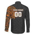 Personalized Giants Polynesian Family Matching Mermaid Dress and Hawaiian Shirt Tribal Chest and Sleeve Tattoo Heritage Warrior