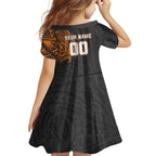 Personalized Giants Polynesian Family Matching Off Shoulder Maxi Dress and Hawaiian Shirt Tribal Chest and Sleeve Tattoo Heritage Warrior