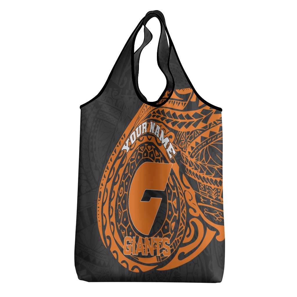Personalized Giants Polynesian Grocery Bag Tribal Chest and Sleeve Tattoo Heritage Warrior