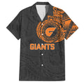 Personalized Giants Polynesian Hawaiian Shirt Tribal Chest and Sleeve Tattoo Heritage Warrior