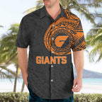 Personalized Giants Polynesian Hawaiian Shirt Tribal Chest and Sleeve Tattoo Heritage Warrior