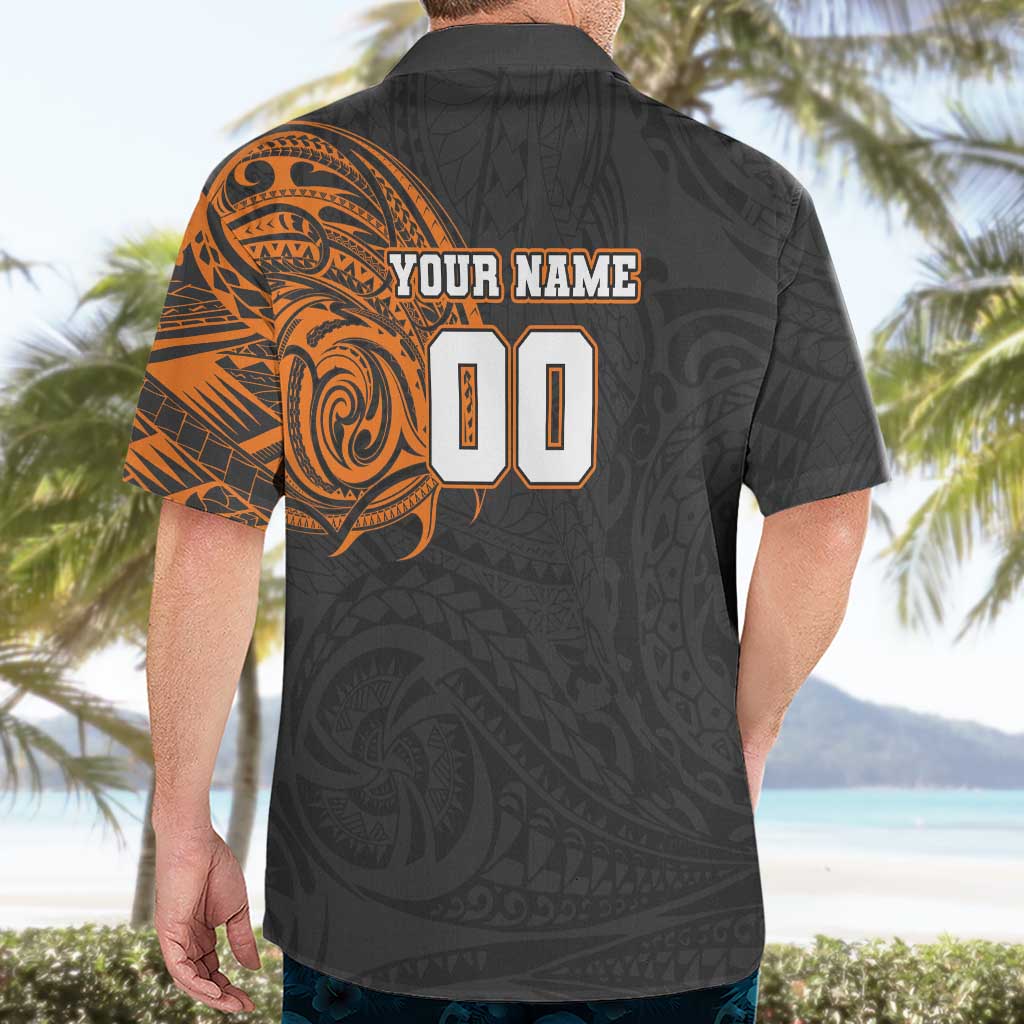 Personalized Giants Polynesian Hawaiian Shirt Tribal Chest and Sleeve Tattoo Heritage Warrior