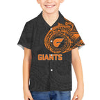 Personalized Giants Polynesian Hawaiian Shirt Tribal Chest and Sleeve Tattoo Heritage Warrior