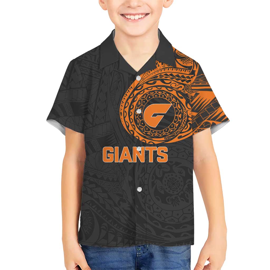 Personalized Giants Polynesian Hawaiian Shirt Tribal Chest and Sleeve Tattoo Heritage Warrior