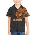 Personalized Giants Polynesian Kid Hawaiian Shirt Tribal Chest and Sleeve Tattoo Heritage Warrior