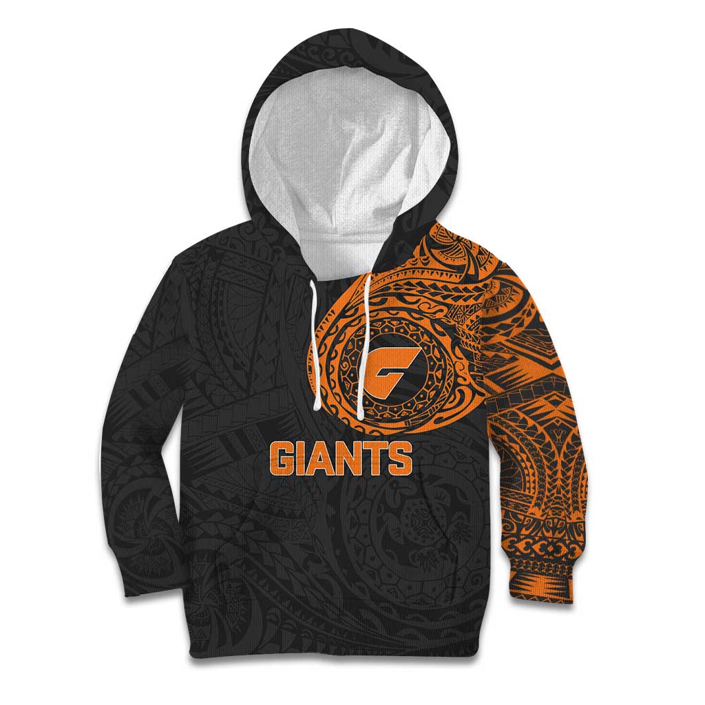 Personalized Giants Polynesian Kid Hoodie Tribal Chest and Sleeve Tattoo Heritage Warrior