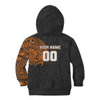Personalized Giants Polynesian Kid Hoodie Tribal Chest and Sleeve Tattoo Heritage Warrior