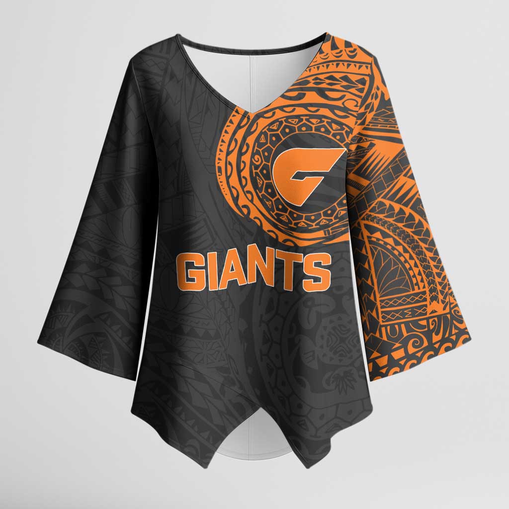 Personalized Giants Polynesian Kimono Sleeve Blouse Tribal Chest and Sleeve Tattoo Heritage Warrior