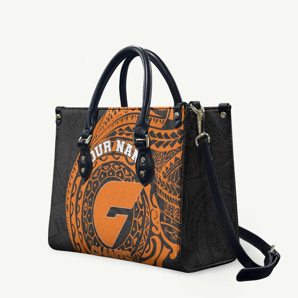 Personalized Giants Polynesian Leather Bag Tribal Chest and Sleeve Tattoo Heritage Warrior
