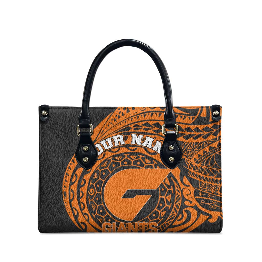 Personalized Giants Polynesian Leather Bag Tribal Chest and Sleeve Tattoo Heritage Warrior