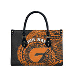Personalized Giants Polynesian Leather Bag Tribal Chest and Sleeve Tattoo Heritage Warrior