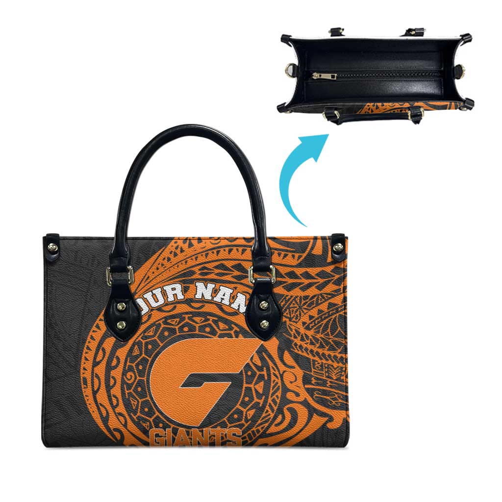 Personalized Giants Polynesian Leather Bag Tribal Chest and Sleeve Tattoo Heritage Warrior