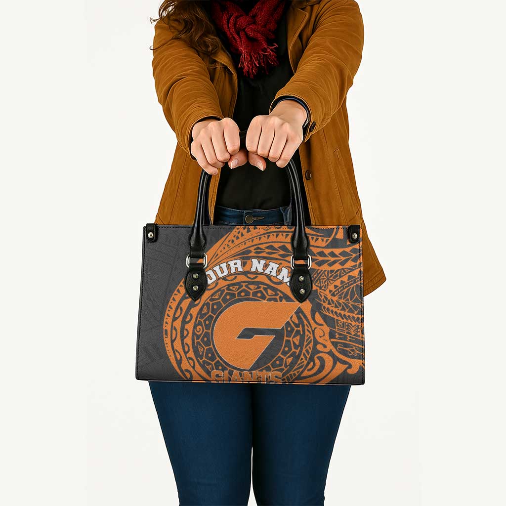 Personalized Giants Polynesian Leather Bag Tribal Chest and Sleeve Tattoo Heritage Warrior