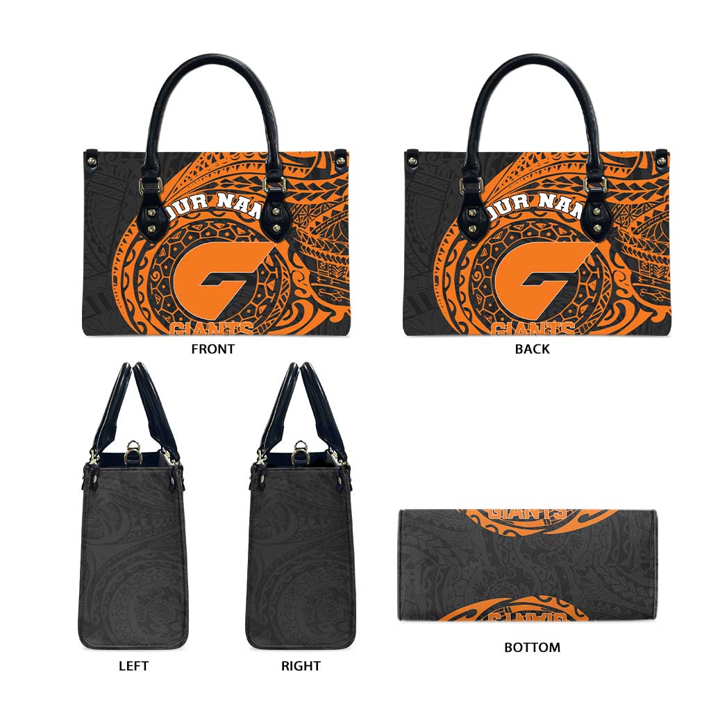 Personalized Giants Polynesian Leather Bag Tribal Chest and Sleeve Tattoo Heritage Warrior