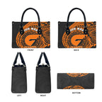 Personalized Giants Polynesian Leather Bag Tribal Chest and Sleeve Tattoo Heritage Warrior
