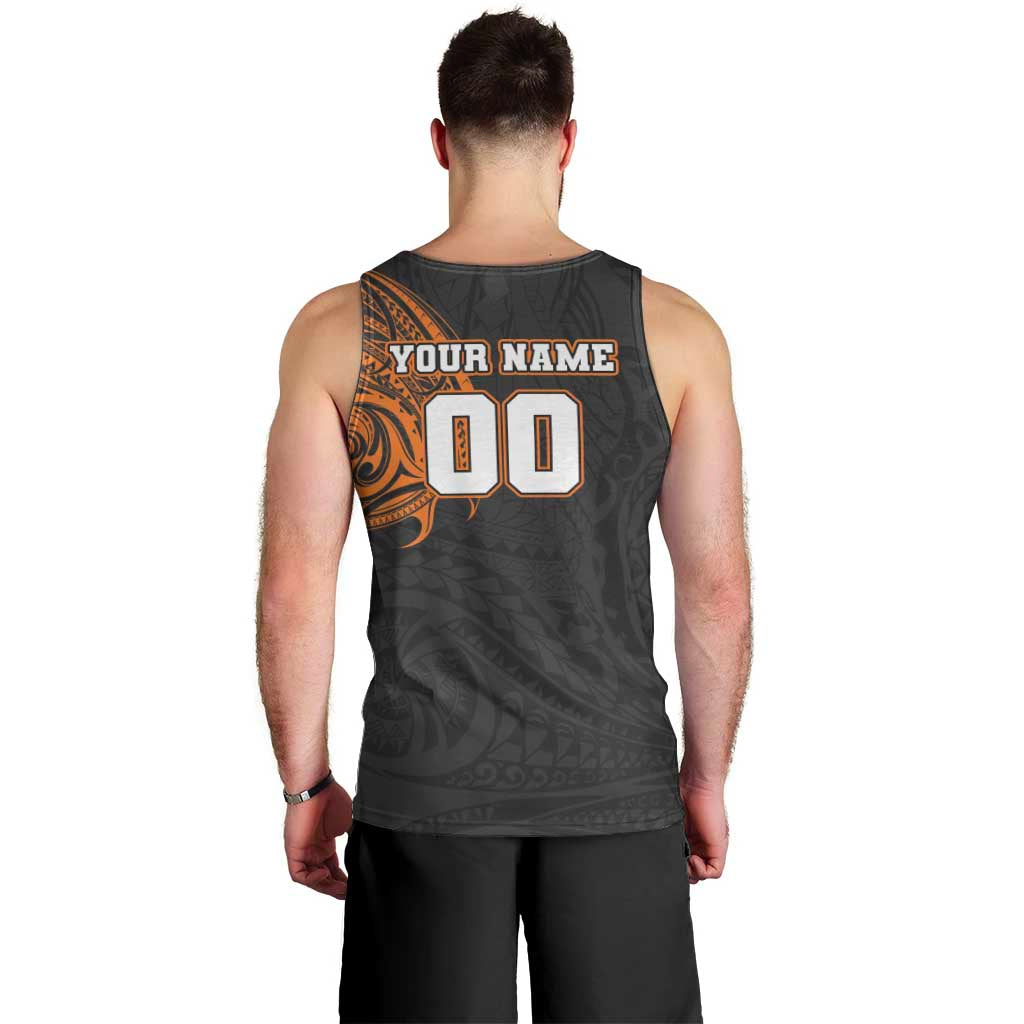 Personalized Giants Polynesian Men Tank Top Tribal Chest and Sleeve Tattoo Heritage Warrior