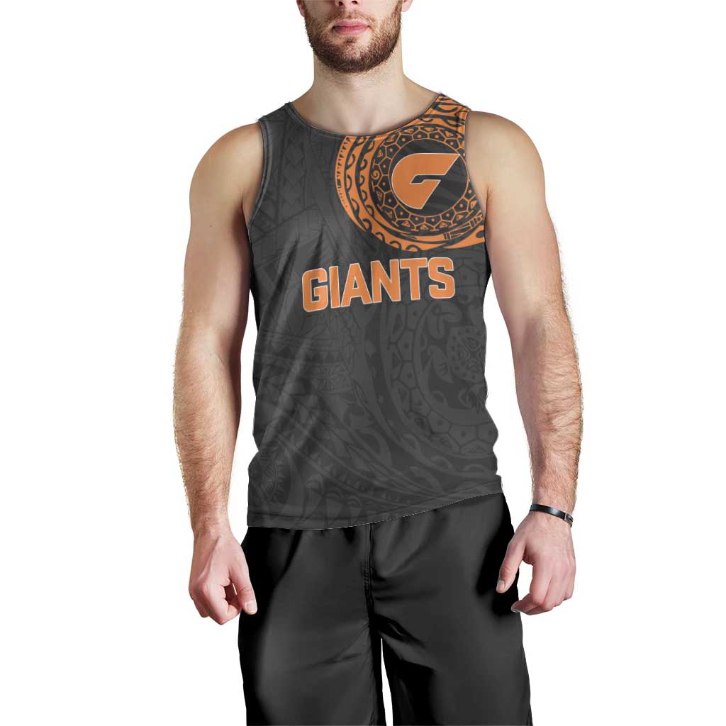 Personalized Giants Polynesian Men Tank Top Tribal Chest and Sleeve Tattoo Heritage Warrior