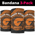 Personalized Giants Polynesian Neck Gaiter Tribal Chest and Sleeve Tattoo Heritage Warrior