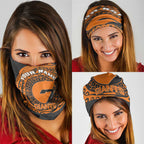 Personalized Giants Polynesian Neck Gaiter Tribal Chest and Sleeve Tattoo Heritage Warrior