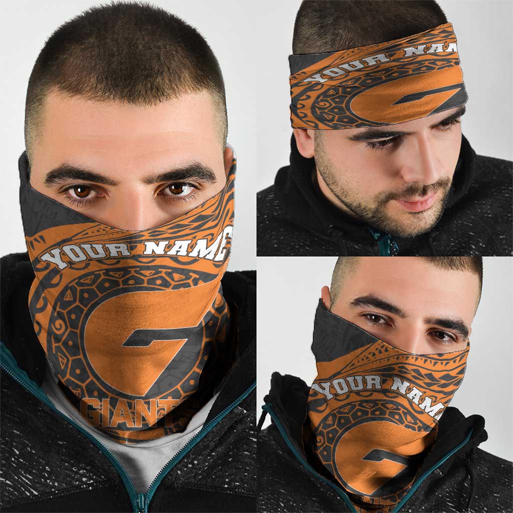 Personalized Giants Polynesian Neck Gaiter Tribal Chest and Sleeve Tattoo Heritage Warrior