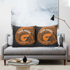 Personalized Giants Polynesian Pillow Cover Tribal Chest and Sleeve Tattoo Heritage Warrior