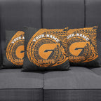 Personalized Giants Polynesian Pillow Cover Tribal Chest and Sleeve Tattoo Heritage Warrior