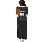 Personalized Giants Polynesian Puletasi Tribal Chest and Sleeve Tattoo Heritage Warrior