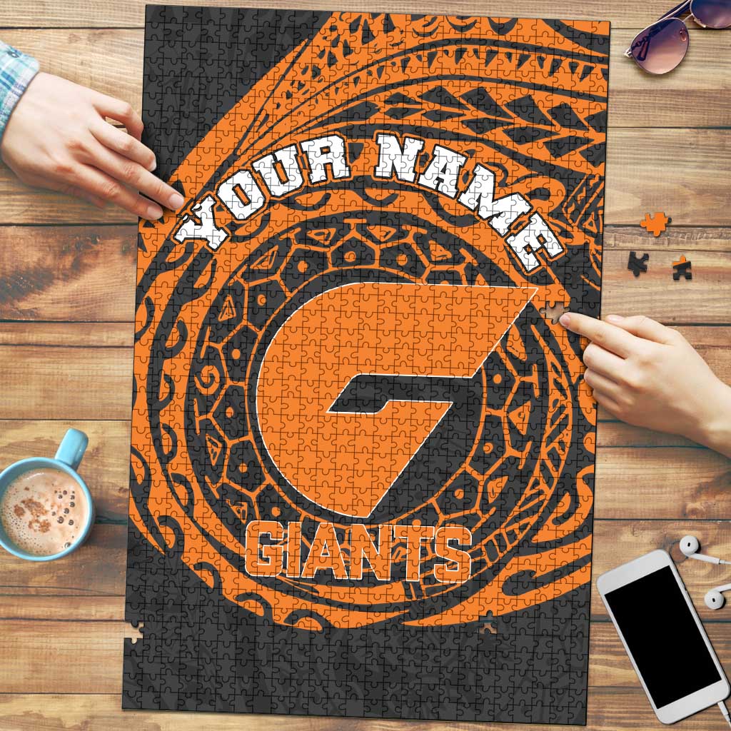 Personalized Giants Polynesian Puzzle Tribal Chest and Sleeve Tattoo Heritage Warrior