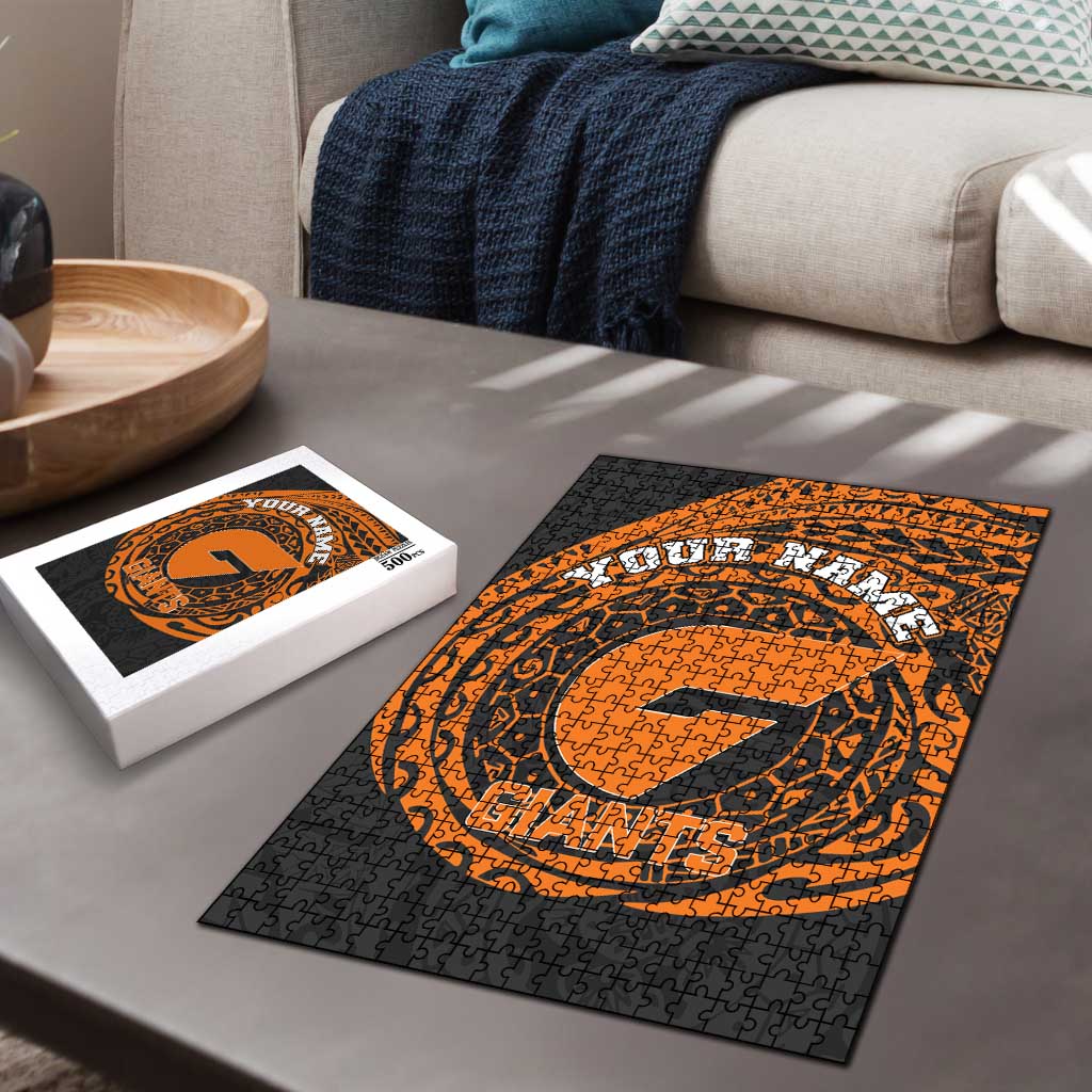 Personalized Giants Polynesian Puzzle Tribal Chest and Sleeve Tattoo Heritage Warrior