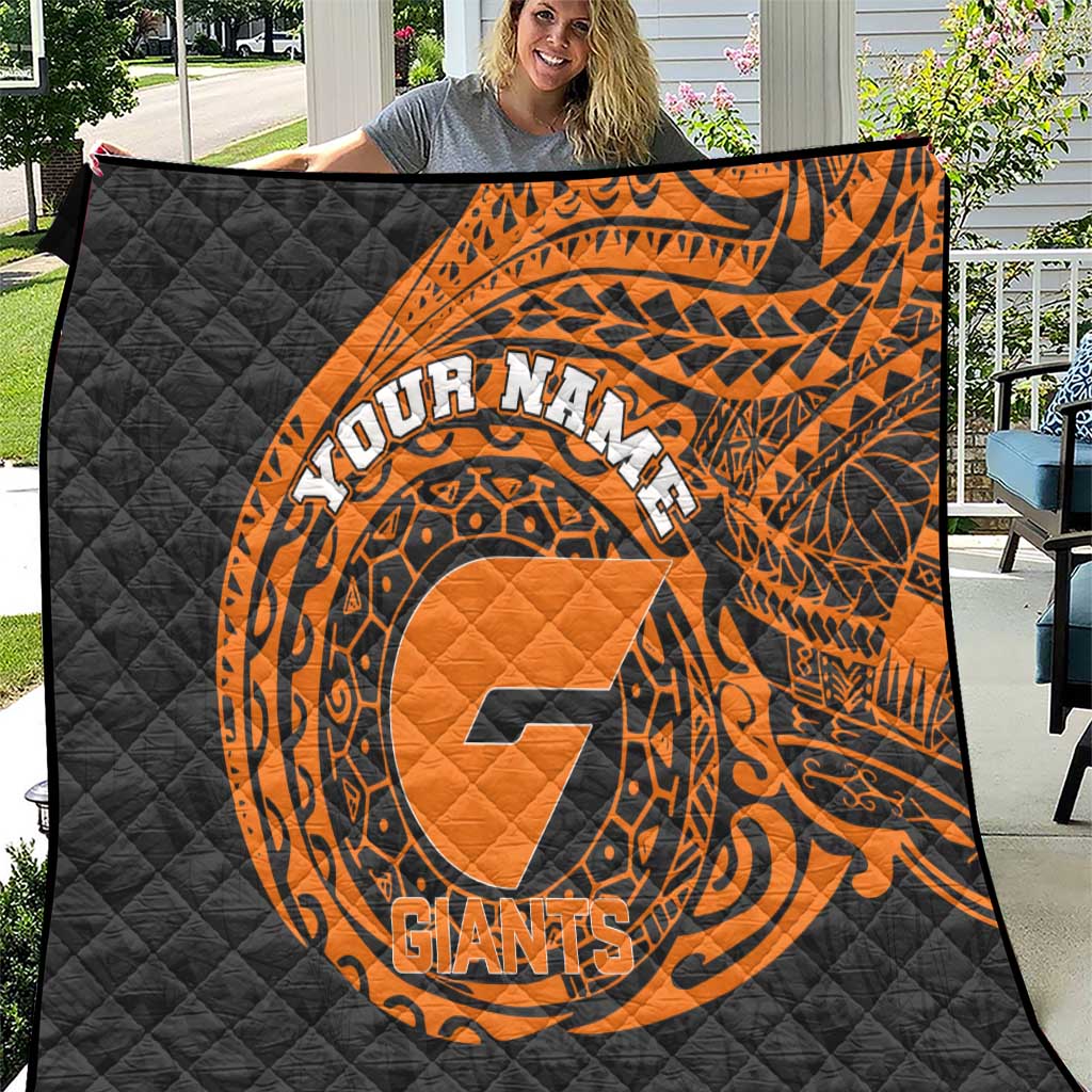 Personalized Giants Polynesian Quilt Tribal Chest and Sleeve Tattoo Heritage Warrior