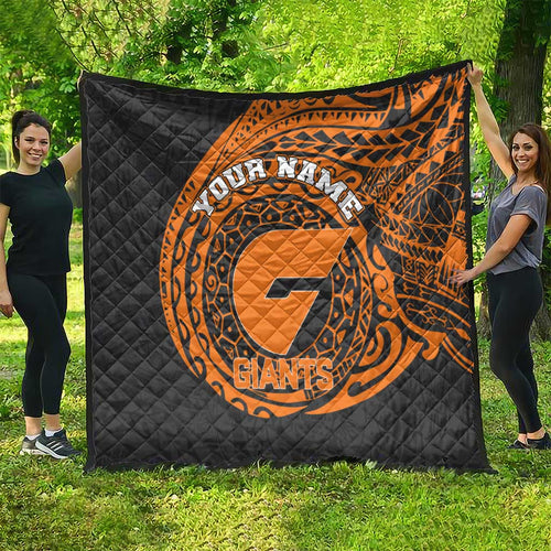 Personalized Giants Polynesian Quilt Tribal Chest and Sleeve Tattoo Heritage Warrior