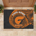 Personalized Giants Polynesian Rubber Doormat Tribal Chest and Sleeve Tattoo Heritage Warrior