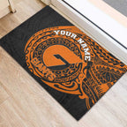 Personalized Giants Polynesian Rubber Doormat Tribal Chest and Sleeve Tattoo Heritage Warrior