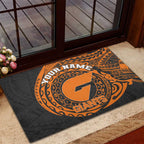Personalized Giants Polynesian Rubber Doormat Tribal Chest and Sleeve Tattoo Heritage Warrior
