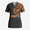 Personalized Giants Polynesian Scrub Top Tribal Chest and Sleeve Tattoo Heritage Warrior